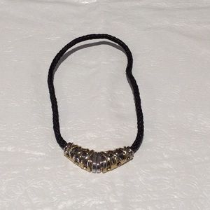 Chico's Magnetic Front Closure Braided Foundation Necklace